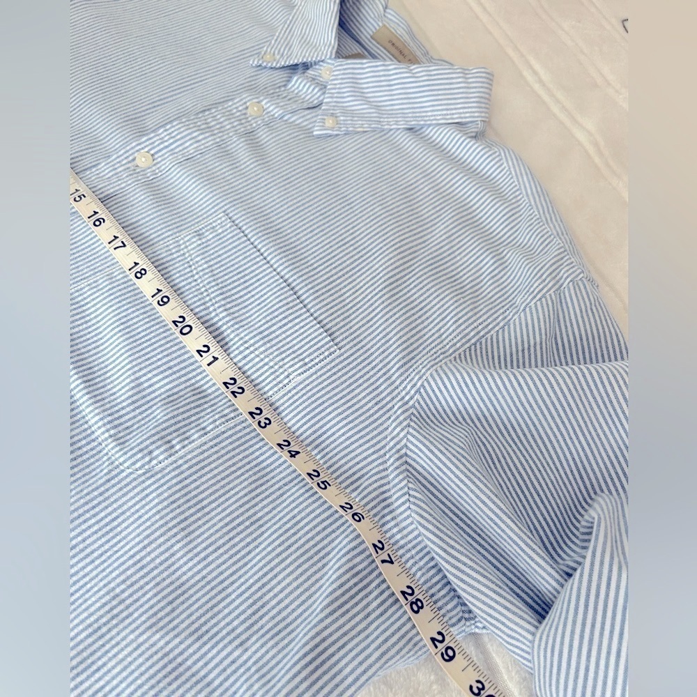 NWT Sonoma Oxford Blue and White  Button Down Long Sleeve Shirt XXL​​​​​​​​ - Picture 6 of 10